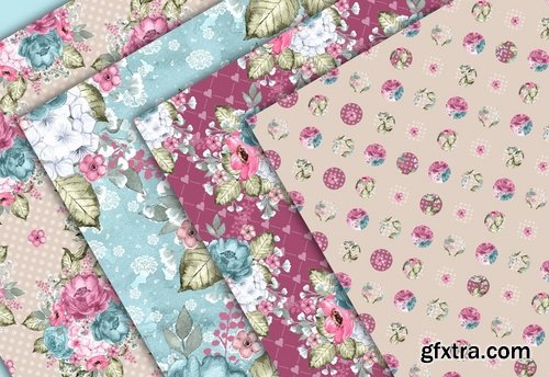 Floral Dreams design and digital paper pack