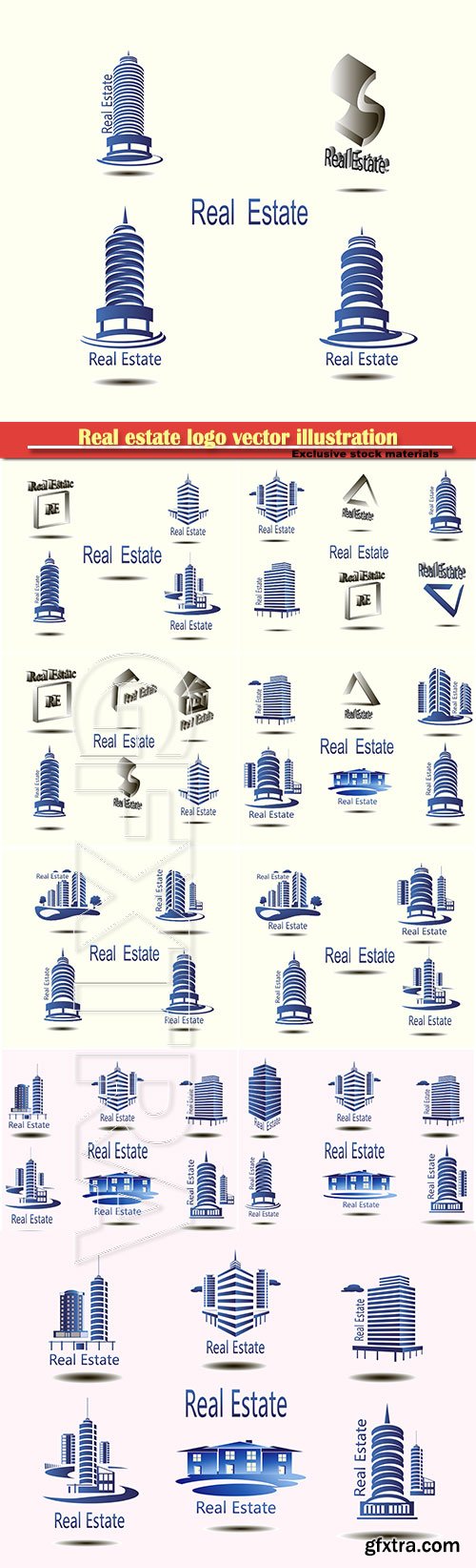 Real estate logo vector illustration