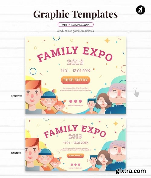 Family expo graphic templates