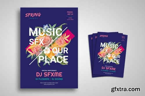 Spring And Summer Party Festival Promo Flyer