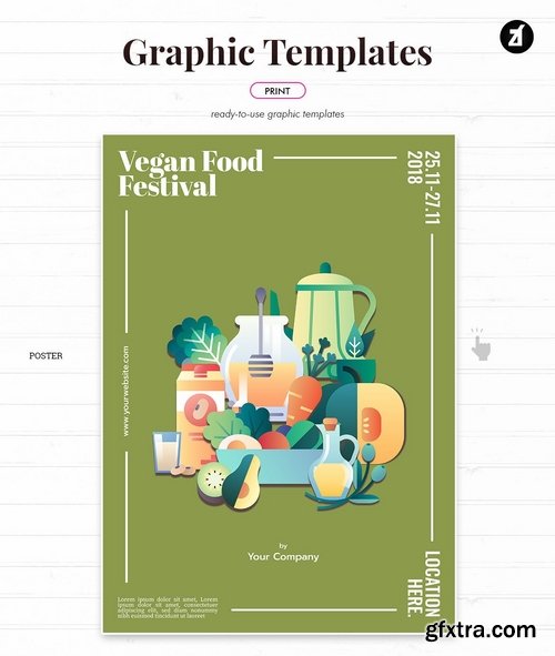 Vegan fest graphic templates