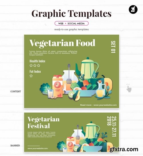 Vegan fest graphic templates