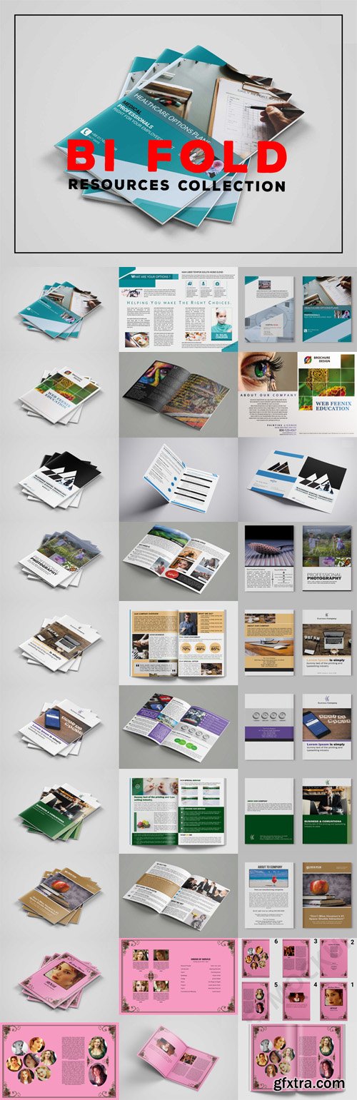 Top 9 Bi-Fold Brochures PSD Templates Collection