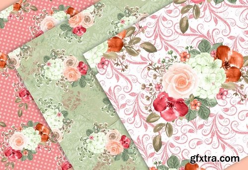 Autumn Bouquet design and digital paper pack