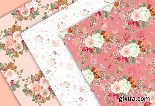 Autumn Bouquet design and digital paper pack