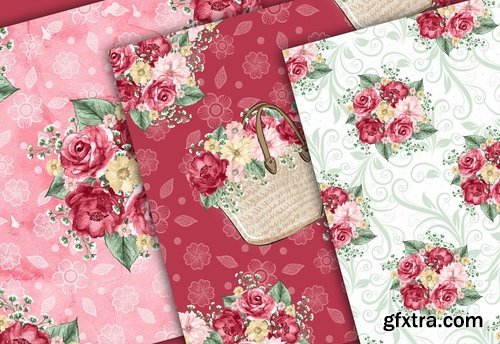 Marsala Girl design and digital paper pack