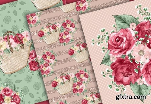 Marsala Girl design and digital paper pack