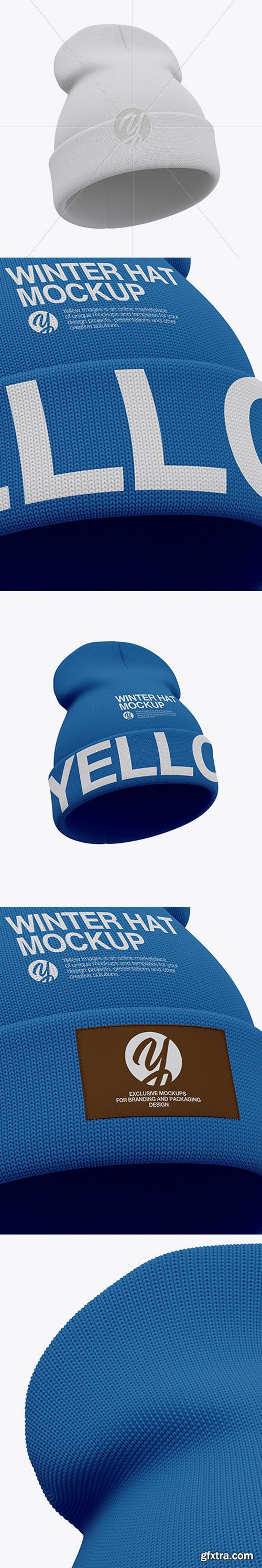 Download Turn Up Beanie Hat Mockup Halfside View Pics ...