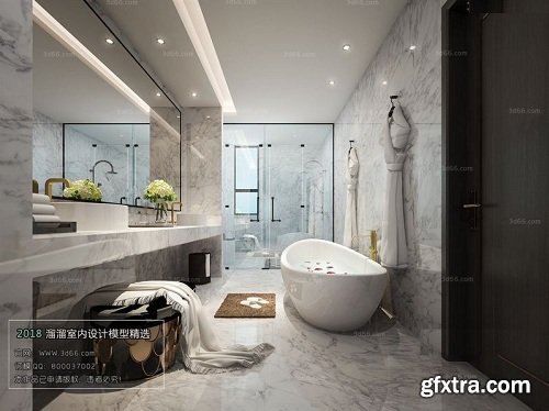 Modern style Bathroom Interior Scene 11