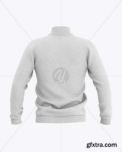 Heather Varsity Jacket Mockup - Back View