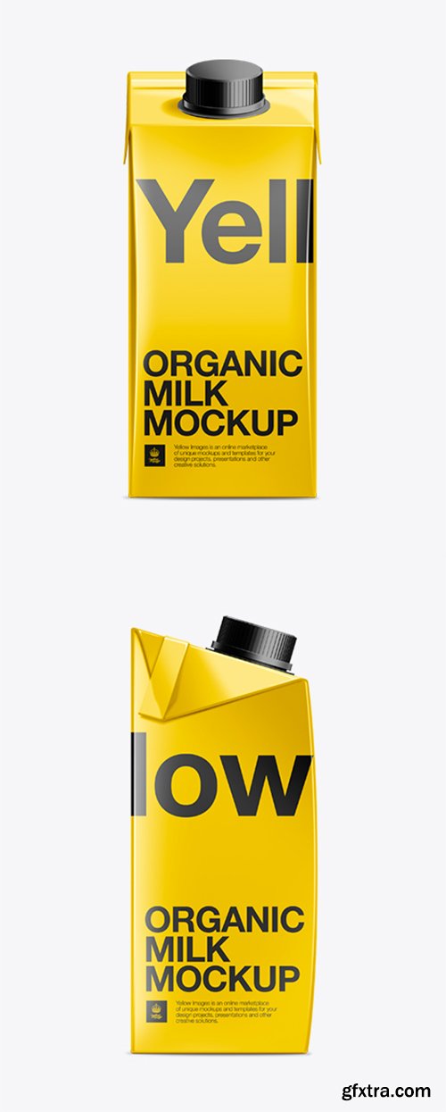 200ml Milk Carton Package Mockup 10751