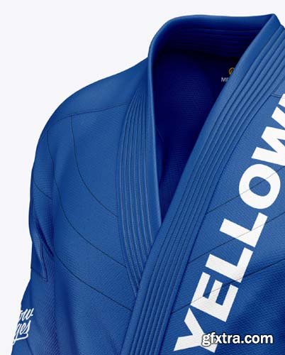 Jiu Jitsu Kimono Mockup (Half Side View)