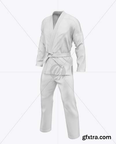 Jiu Jitsu Kimono Mockup (Half Side View)