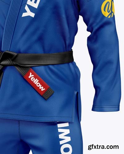 Jiu Jitsu Kimono Mockup (Half Side View)