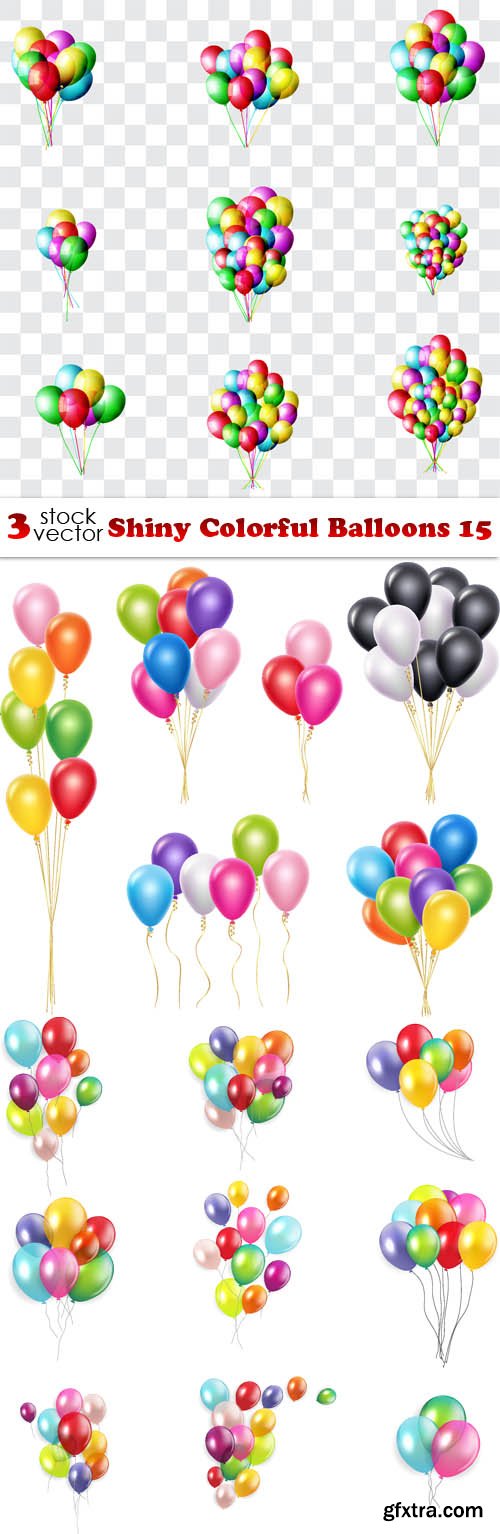 Vectors - Shiny Colorful Balloons 15