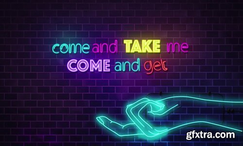 Videohive - Neon Lyrics Template - 23555778