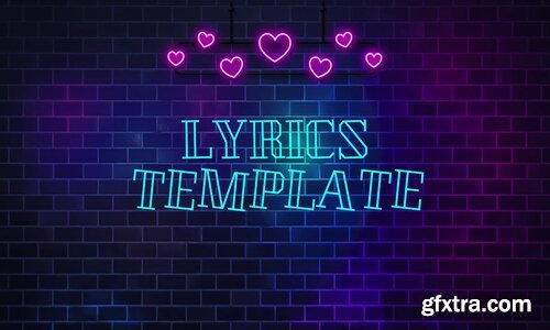 Videohive - Neon Lyrics Template - 23555778