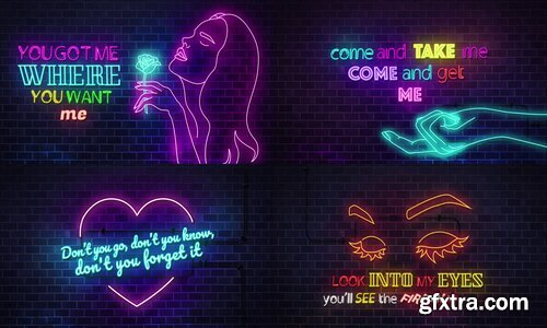 Videohive - Neon Lyrics Template - 23555778