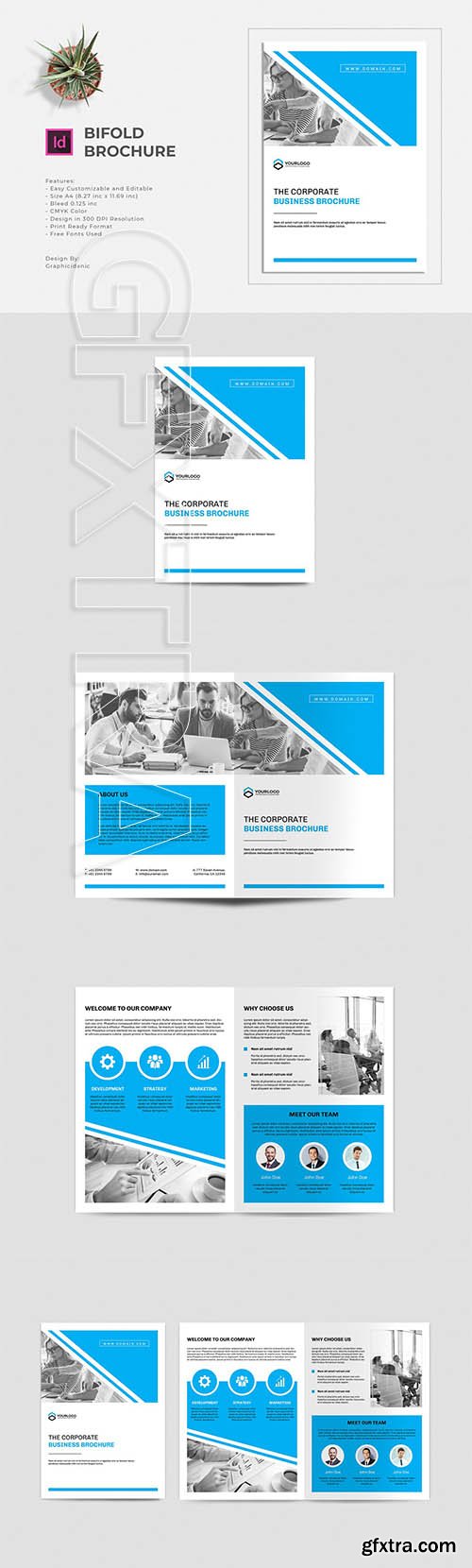 CreativeMarket - Bifold Brochure 3728374