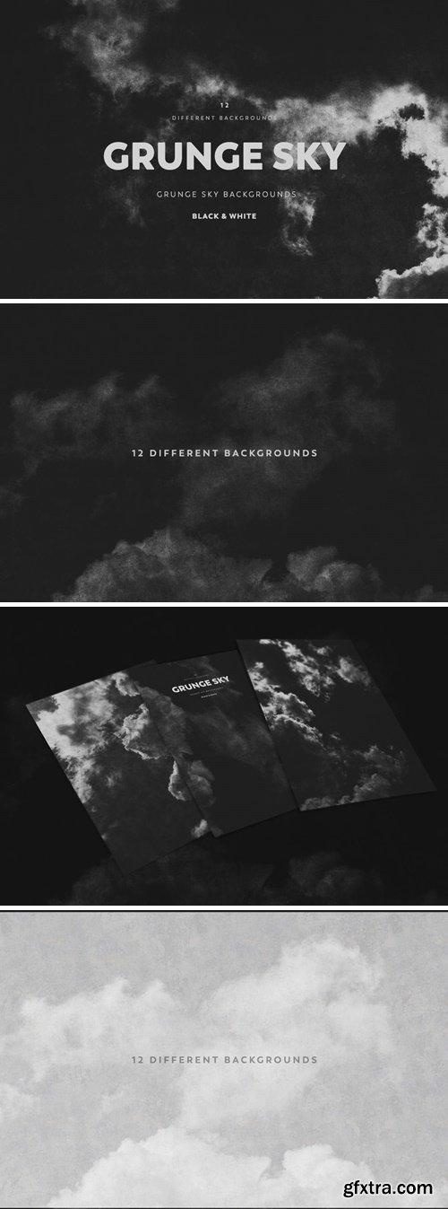 Grunge SKY Backgrounds Black &amp; White