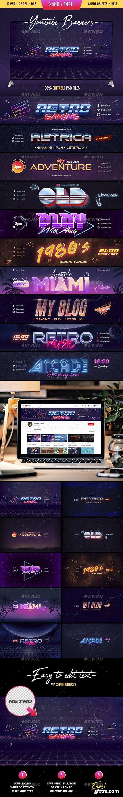 Graphicriver - 80s Retro - Youtube Channel Art 23662602