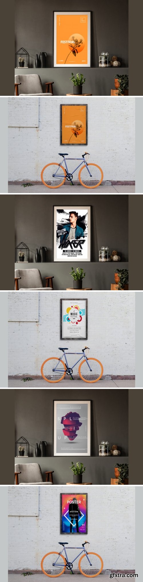 Posters & Frames Mockups PSD