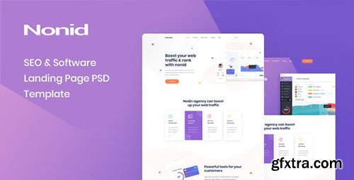 Nonid - SEO & Software Landing Page PSD Template 23770110