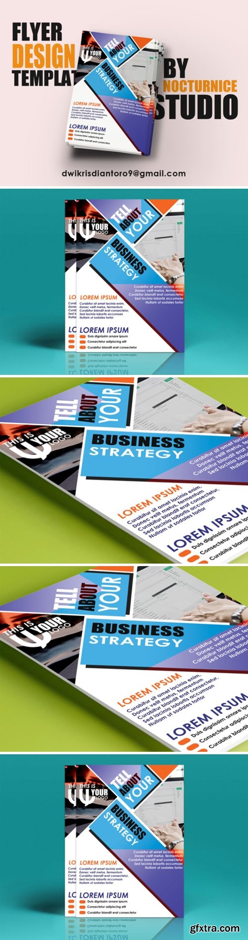 Business Strategy Flyer Template PSD 1294327