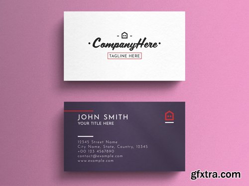 White And Purple Business Card Layout 263045039