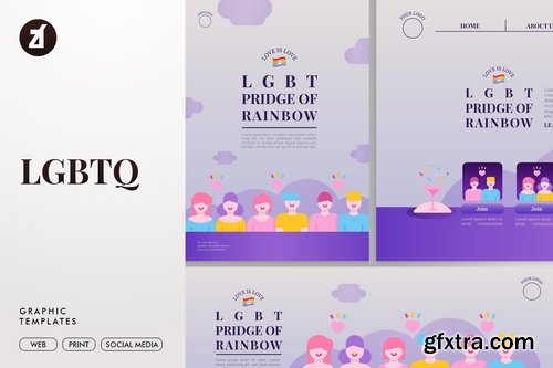 LGBTQ graphic templates