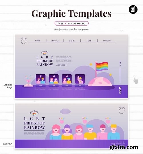 LGBTQ graphic templates