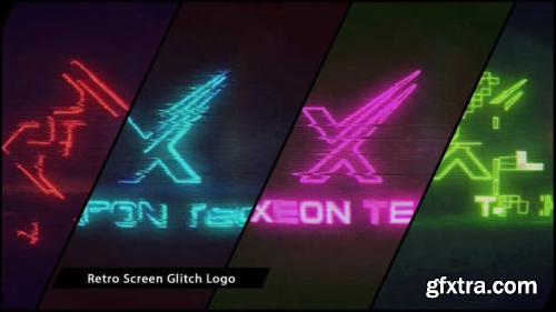 Videohive Retro Screen Glitch Logo 20139448