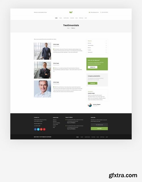 Financial & Consulting PSD Template