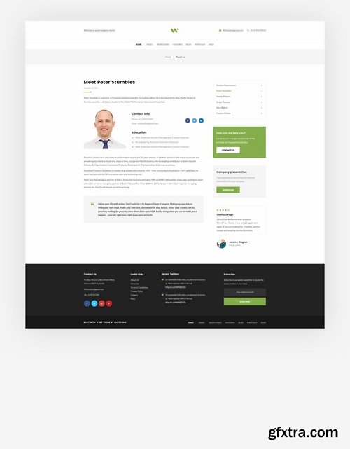 Financial & Consulting PSD Template