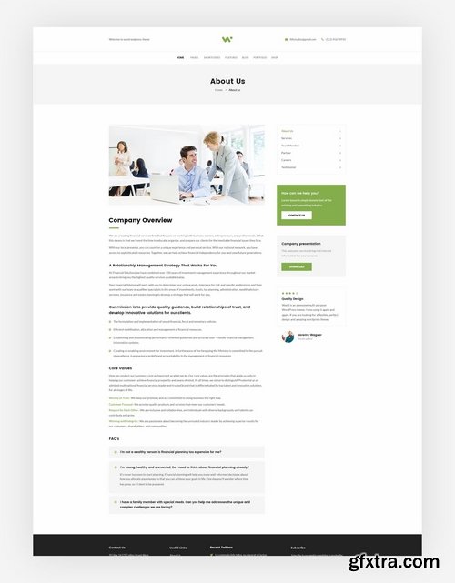 Financial & Consulting PSD Template