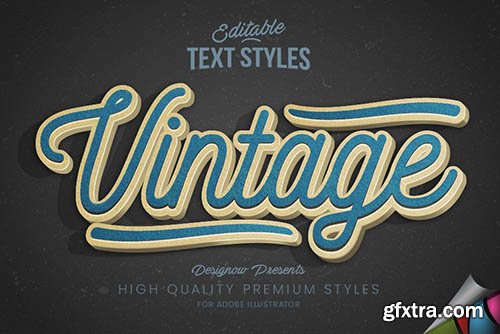 Blue Vintage Text Style 3719354