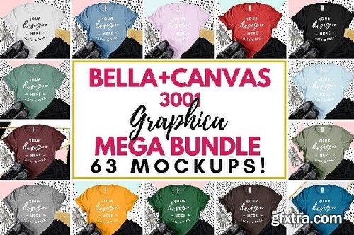 CreativeMarket Ultimate T-Shirt Mockup Mega Bundle 3732431