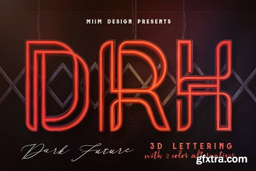 CreativeMarket 3D Lettering Mega Bundle 8 Industry 3074974