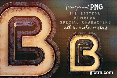 CreativeMarket 3D Lettering Mega Bundle 8 Industry 3074974