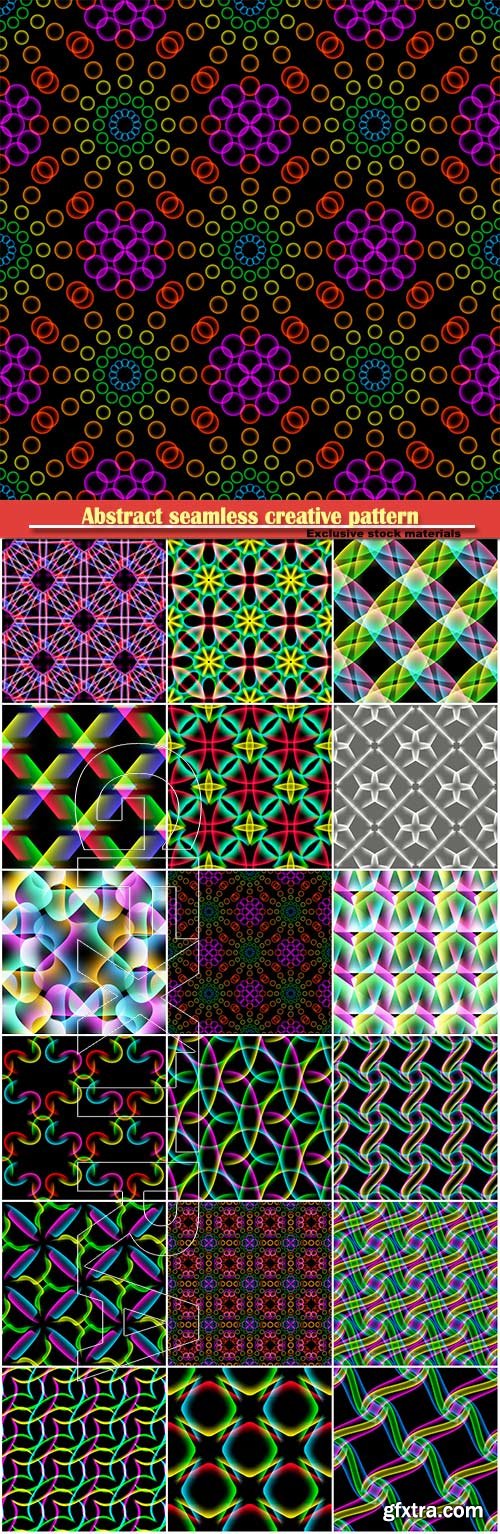 Abstract seamless creative pattern, vector background