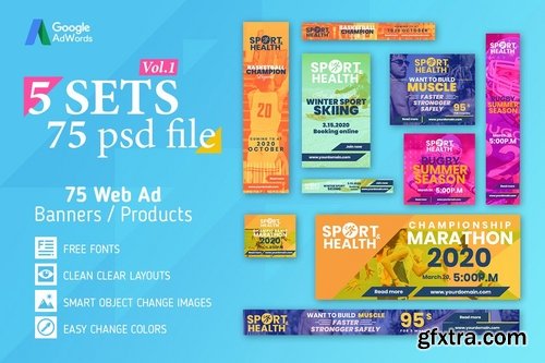 75 Web Ad Banners-Sport and Health 01