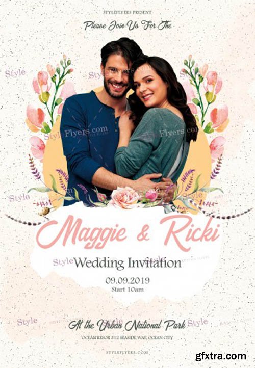 Wedding Invintation V10 2019 PSD Flyer Template