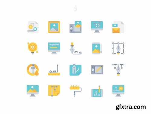 20 Design Element icons - Flat