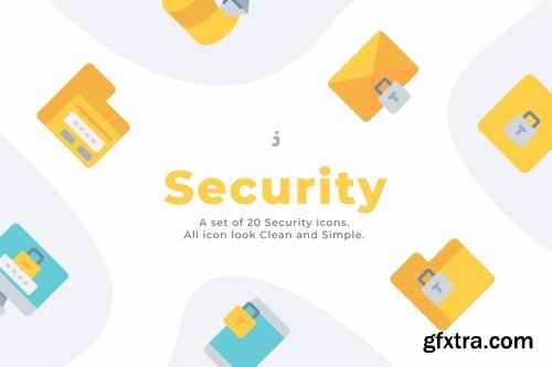 20 Security icons - Flat