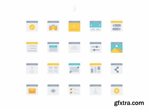 20 Browser icons - Flat