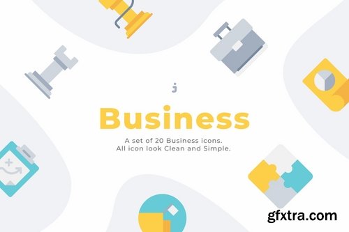 20 Business icons - Flat