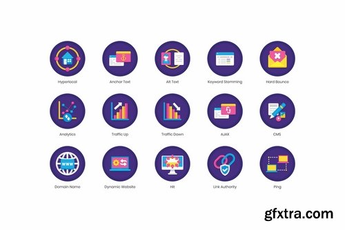 85 Internet Marketing Icons Orchid Series