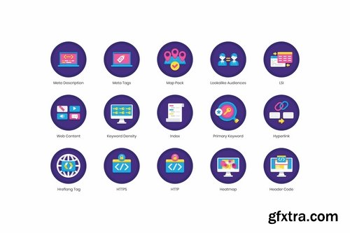 85 Internet Marketing Icons Orchid Series