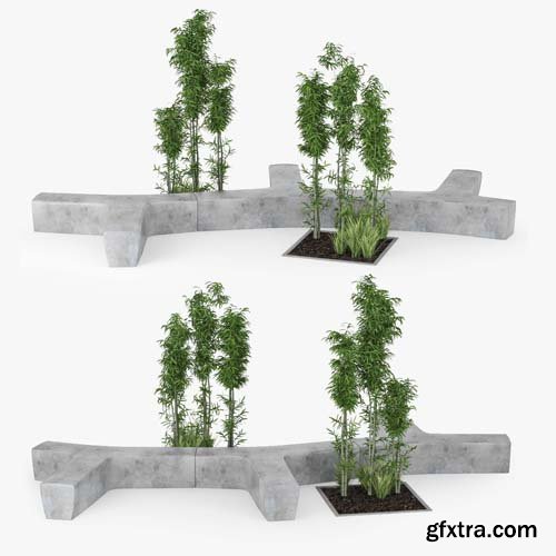 Cgtrader - Flower bamboo TWIG 3D model