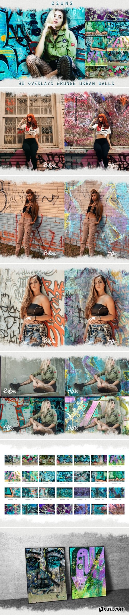 30 Graffity Grunge Walls Overlays V2